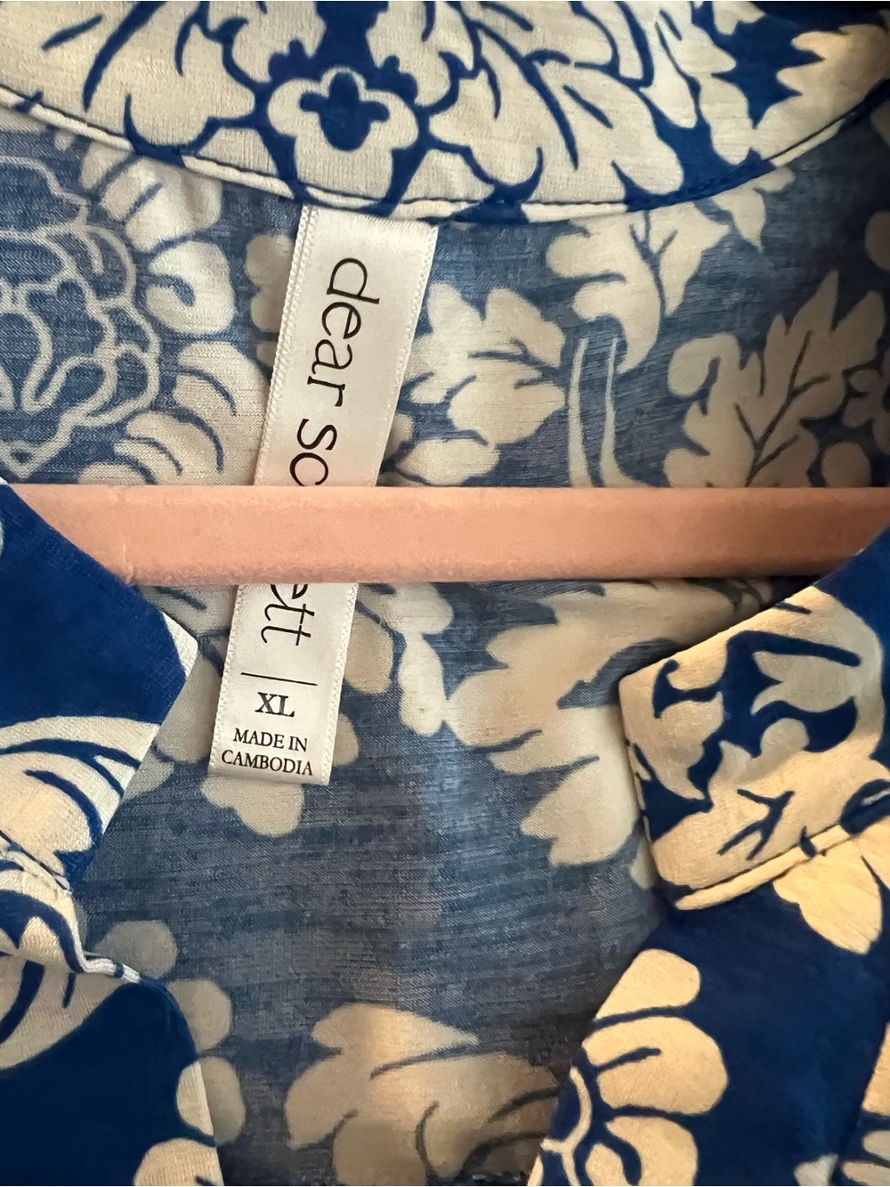 Dear Scarlett Classic Blue & White Printed Tunic Top - Picture 3 of 6